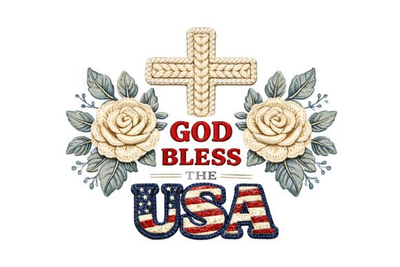 God Bless USA Cross Rose Design Review