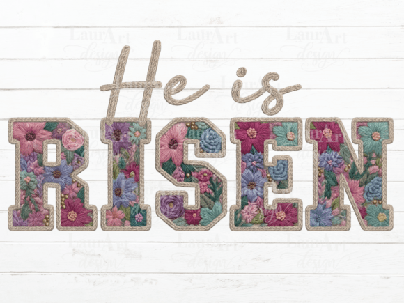Review: He is RISEN Faux Embroidery Easter Jesus