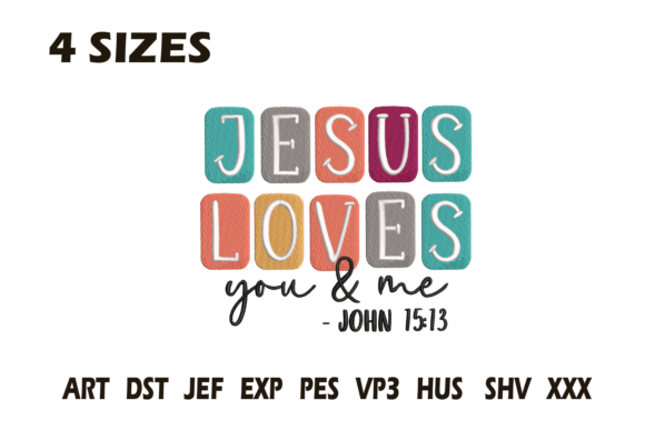 Review: Jesus Loves You Me Embroidery Design