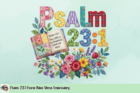 Review: Psalm 23 Floral Embroidery for Etsy Shops