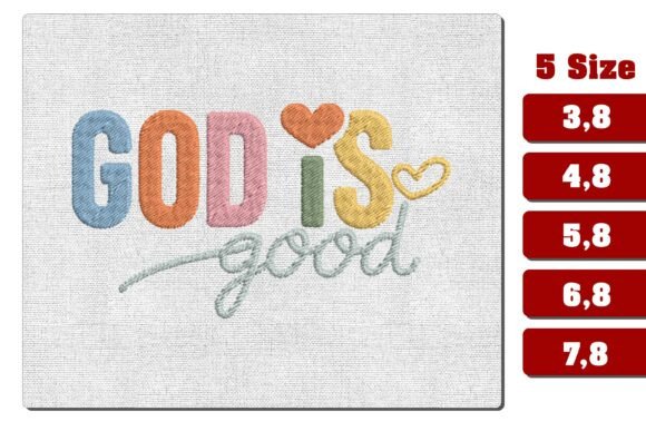 Reviewing God is Good Christian Embroidery PES