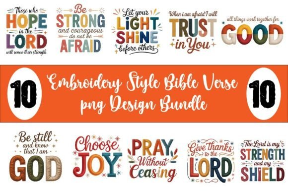Reviewing the Christian Embroidery PNG Design Bundle